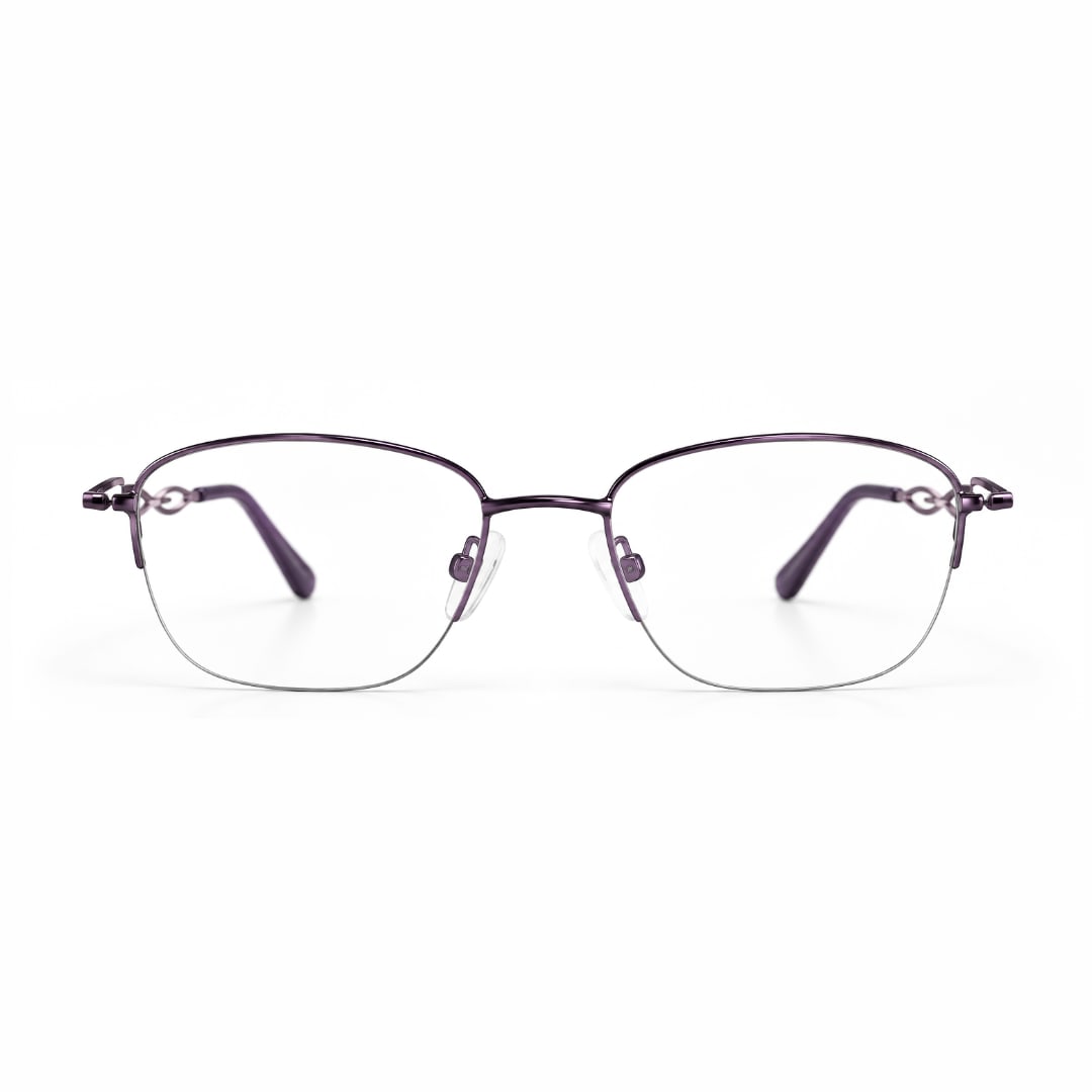 Miliey, Plum oval Metal eyeglasses