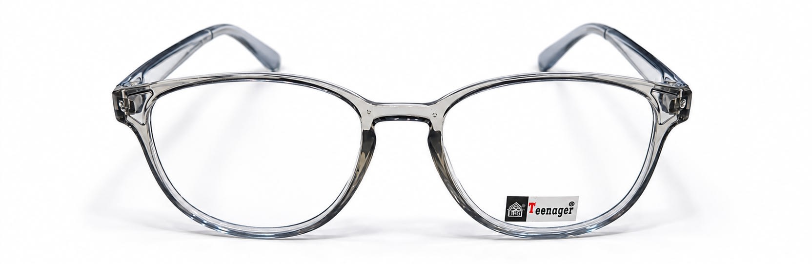 Teenager, Transparent Grey round eyeglasses