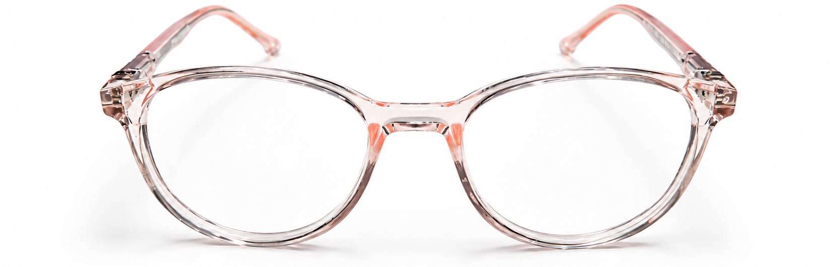 Pravi, Transparent Pink oval eyeglasses