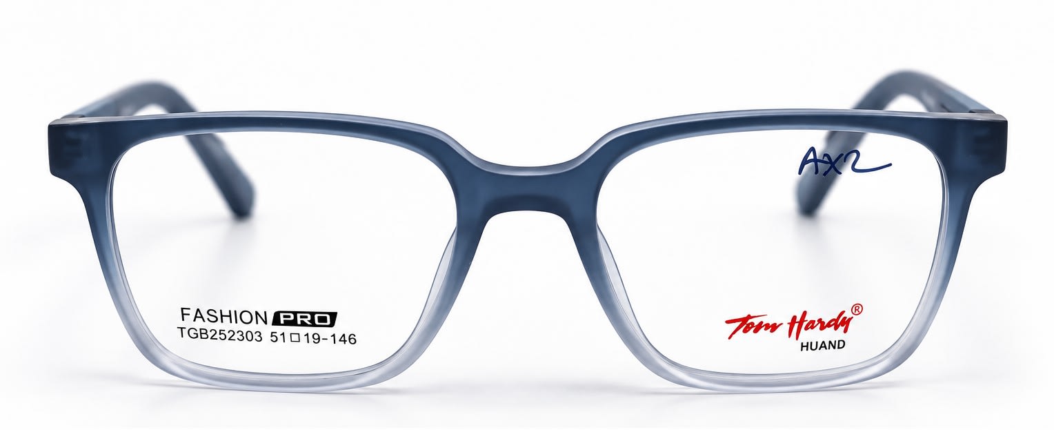 Tom Hardy Blue, Blue Gradient square eyeglasses